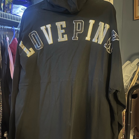 Victoria Secrets Black Shirt with Love Pink Logo Size XL - Picture 4 of 8